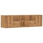 Engineered oak wood corner furniture, Artisian style, 160x40x45 cm by , Closets and storage - Ref: Foro24-3307827, Price: 116...