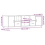 Engineered oak wood corner furniture, Artisian style, 160x40x45 cm by , Closets and storage - Ref: Foro24-3307827, Price: 116...