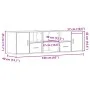Engineered oak wood corner furniture, Artisian style, 160x40x45 cm by , Closets and storage - Ref: Foro24-3307827, Price: 112...
