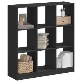 Engineered wood black shelf 102x32x108 cm by , Bookcases and shelves - Ref: Foro24-3307838, Price: 92,36 €, Discount: %