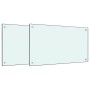 Küchenrückwände 2 Stück aus gehärtetem weißem Glas 70x60 cm von , Küchengeräte und Utensilien - Ref: Foro24-3315785, Preis: 8...