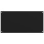 Kitchen splashbacks 2 units black tempered glass 80x40 cm by , Kitchen tools and utensils - Ref: Foro24-3315798, Price: 69,30...