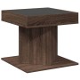 Center table and LED engineered wood in brown oak, 50x50x45 cm by , Coffee table - Ref: Foro24-847566, Price: 95,36 €, Discou...