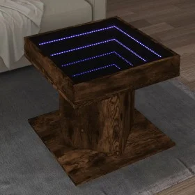 Center table and LED smoked oak engineered wood 50x50x45cm by , Coffee table - Ref: Foro24-847564, Price: 90,83 €, Discount: %
