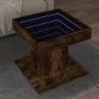 Mesa de centro y LED madera ingeniería roble ahumado 50x50x45cm de , Mesas de centro - Ref: Foro24-847564, Precio: 90,83 €, D...