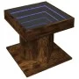 Mesa de centro y LED madera ingeniería roble ahumado 50x50x45cm de , Mesas de centro - Ref: Foro24-847564, Precio: 90,83 €, D...