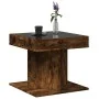 Mesa de centro y LED madera ingeniería roble ahumado 50x50x45cm de , Mesas de centro - Ref: Foro24-847564, Precio: 90,83 €, D...