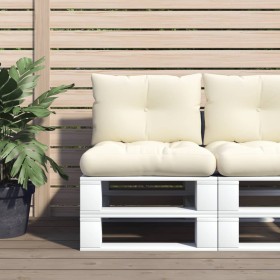 Cushions for pallet sofa, 2 units, cream fabric. by , Cushions for chairs and sofas - Ref: Foro24-360836, Price: 32,10 €, Dis...
