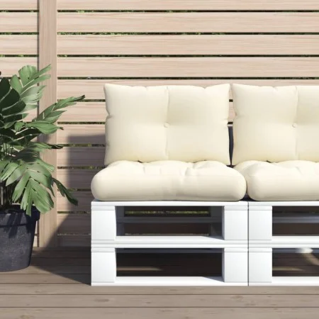 Kissen für Palettensofa, 2 Stück, cremefarbener Stoff. von , Kissen für Stühle und Sofas - Ref: Foro24-360836, Preis: 32,54 €...