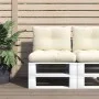 Cushions for pallet sofa, 2 units, cream fabric. by , Cushions for chairs and sofas - Ref: Foro24-360836, Price: 32,54 €, Dis...