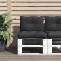 Palettenkissen, 2 Stück, schwarzer Stoff von , Kissen für Stühle und Sofas - Ref: Foro24-360841, Preis: 52,48 €, Rabatt: %