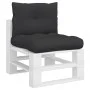 Cojines para palets 2 unidades tela negro de , Cojines para sillas y sofás - Ref: Foro24-360841, Precio: 51,55 €, Descuento: %
