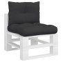 Palettenkissen, 2 Stück, schwarzer Stoff von , Kissen für Stühle und Sofas - Ref: Foro24-360841, Preis: 52,72 €, Rabatt: %