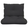Cojines para palets 2 unidades tela negro de , Cojines para sillas y sofás - Ref: Foro24-360841, Precio: 51,55 €, Descuento: %