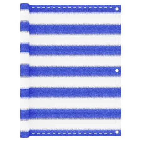 Balcony awning in blue and white HDPE 75x500 cm by vidaXL, Umbrellas - Ref: Foro24-310886, Price: 16,61 €, Discount: %