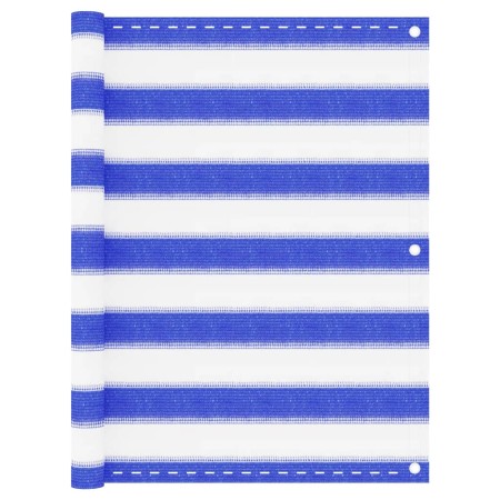 HDPE Balkonmarkise blau und weiß 75x500 cm von vidaXL, Sonnenschirme - Ref: Foro24-310886, Preis: 16,72 €, Rabatt: %