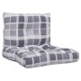 Cushions for pallets, 2 units, gray checkered fabric. by , Cushions for chairs and sofas - Ref: Foro24-360848, Price: 40,80 €...