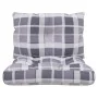 Cushions for pallets, 2 units, gray checkered fabric. by , Cushions for chairs and sofas - Ref: Foro24-360848, Price: 28,44 €...