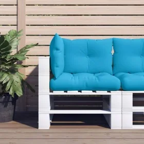 Cushions for pallet sofa, 3 units, blue fabric. by , Cushions for chairs and sofas - Ref: Foro24-360860, Price: 40,21 €, Disc...