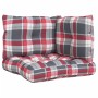 Cushions for pallets, 3 units, red checkered fabric. by , Cushions for chairs and sofas - Ref: Foro24-360869, Price: 42,04 €,...