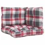 Cushions for pallets, 3 units, red checkered fabric. by , Cushions for chairs and sofas - Ref: Foro24-360869, Price: 41,55 €,...