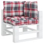 Cushions for pallets, 3 units, red checkered fabric. by , Cushions for chairs and sofas - Ref: Foro24-360869, Price: 42,04 €,...