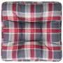 Cojín para sofá de palets tela a cuadros rojo 60x60x12 cm de , Cojines para sillas y sofás - Ref: Foro24-360460, Precio: 21,1...