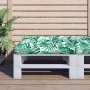 Leaf patterned cushion for pallet sofa 70x70x12 cm by , Cushions for chairs and sofas - Ref: Foro24-360481, Price: 31,01 €, D...