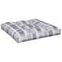Cushion for a gray plaid fabric pallet sofa 70x70x12 cm by , Cushions for chairs and sofas - Ref: Foro24-360483, Price: 27,10...