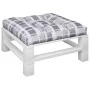 Cushion for a gray plaid fabric pallet sofa 70x70x12 cm by , Cushions for chairs and sofas - Ref: Foro24-360483, Price: 27,10...