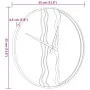 Eisen- und Eichenholz-Wanduhr Ø35 cm in Braun. von , Wanduhren - Ref: Foro24-4008397, Preis: 42,50 €, Rabatt: %