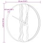 Eisen- und Eichenholz-Wanduhr Ø35 cm in Braun. von , Wanduhren - Ref: Foro24-4008397, Preis: 39,78 €, Rabatt: %