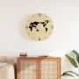 Reloj de pared de madera de ingeniería amarillo y negro Ø30 cm de , Relojes de pared - Ref: Foro24-4008405, Precio: 12,52 €, ...