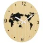 Engineered wood yellow and black wall clock Ø30 cm by , Wall clocks - Ref: Foro24-4008405, Price: 14,39 €, Discount: %