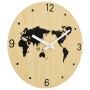 Engineered wood yellow and black wall clock Ø30 cm by , Wall clocks - Ref: Foro24-4008405, Price: 13,47 €, Discount: %