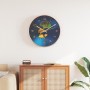 Wall clock made of polystyrene and golden and blue glass Ø29.5 cm by , Wall clocks - Ref: Foro24-4008407, Price: 16,66 €, Dis...