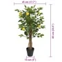 Artificial lemon tree with 3 green PP trunks 85 cm. by , Trees - Ref: Foro24-4010676, Price: 61,11 €, Discount: %