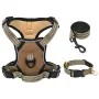 Dog harness with adjustable brown leash and collar, size M. by , Dog products - Ref: Foro24-4013387, Price: 25,18 €, Discount: %