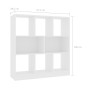 Plywood white bookshelf 97.5x29.5x100cm by vidaXL, Bookcases and shelves - Ref: Foro24-800171, Price: 79,53 €, Discount: %