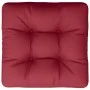 Cushion for pallet sofa, made of burgundy fabric, measuring 50x50x12 cm. by , Cushions for chairs and sofas - Ref: Foro24-360...