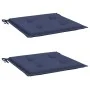 Cojines para muebles palets 2 uds tela azul marino 50x50x3 cm de , Cojines para sillas y sofás - Ref: Foro24-378427, Precio: ...