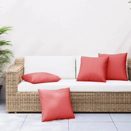 Sofa cushions 4 units red fabric 50x50 cm by , Cushions for chairs and sofas - Ref: Foro24-360387, Price: 42,11 €, Discount: %
