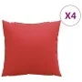 Sofa cushions 4 units red fabric 50x50 cm by , Cushions for chairs and sofas - Ref: Foro24-360387, Price: 42,11 €, Discount: %