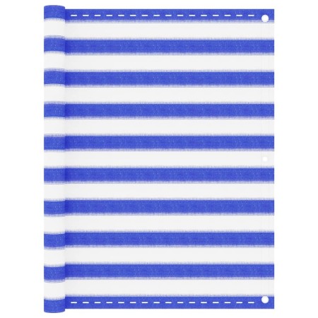 Blau-weiße HDPE-Balkonmarkise 120x400 cm von vidaXL, Sonnenschirme - Ref: Foro24-310893, Preis: 15,26 €, Rabatt: %