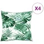Sofa cushions 4 units, leaf print fabric, 50x50 cm by , Cushions for chairs and sofas - Ref: Foro24-360393, Price: 45,18 €, D...