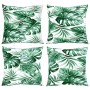 Sofa cushions 4 units, leaf print fabric, 50x50 cm by , Cushions for chairs and sofas - Ref: Foro24-360393, Price: 52,44 €, D...