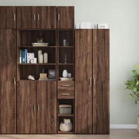 Narrow engineered wood wardrobe in brown oak, 30x42.5x225 cm by , Sideboards - Ref: Foro24-3281272, Price: 131,09 €, Discount: %