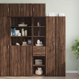 Narrow brown oak wood engineered wardrobe 40x42.5x225 cm by , Sideboards - Ref: Foro24-3281279, Price: 174,18 €, Discount: %