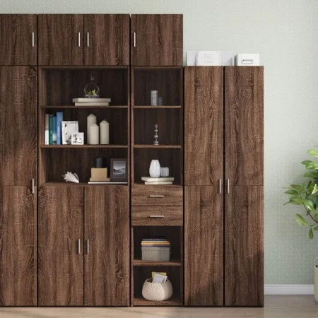Narrow brown oak wood engineered wardrobe 40x42.5x225 cm by , Sideboards - Ref: Foro24-3281279, Price: 174,18 €, Discount: %