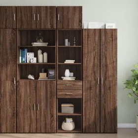 Narrow engineered wood wardrobe in brown oak, 45x42.5x225 cm by , Sideboards - Ref: Foro24-3281300, Price: 167,22 €, Discount: %